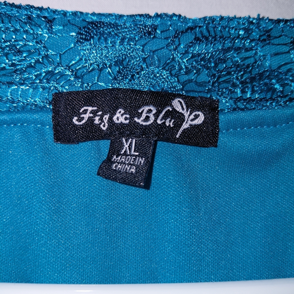 Fig & Blu Lined Teal Tank Top Size XL Excellent Used Condition - Picture 2 of 3